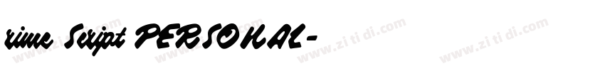 rime Script PERSONAL字体转换
